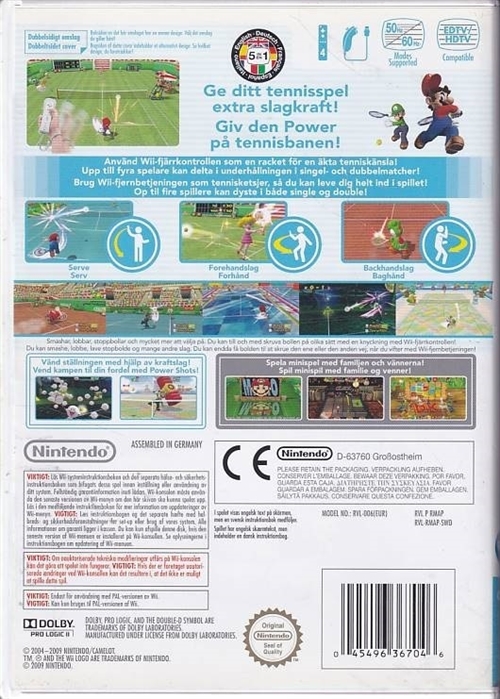 New Play Control Mario Power Tennis - Wii (B Grade) (Genbrug)